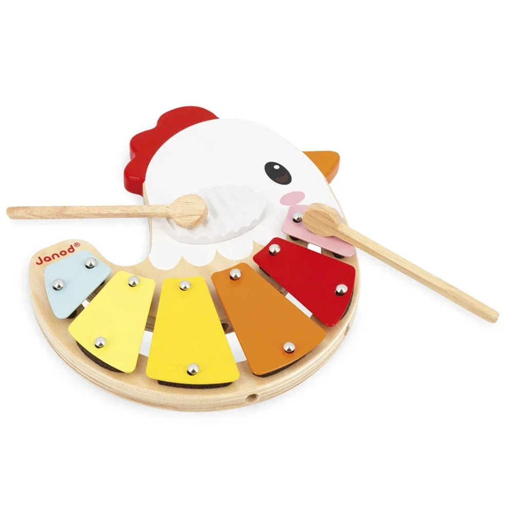 Xilófono la gallina de madera JANOD