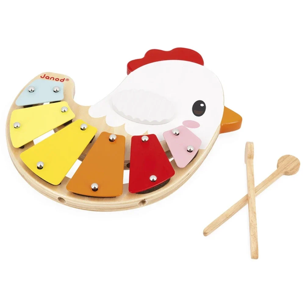 Xilófono la gallina de madera JANOD