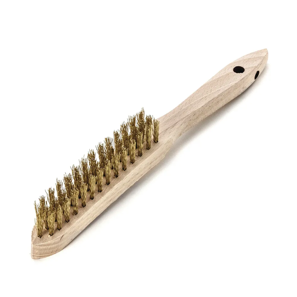 Lessmann 107631 - Cepillo de mano mango de madera alambre latón 107631