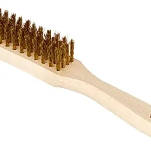 LessMann 107641 - Cepillo de mano con mango de madera LessMann 4H alambre de latón ondulado MES 0,35