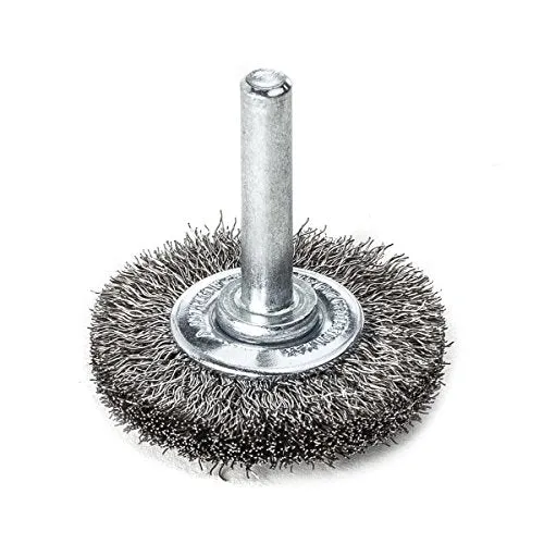LessMann 415142 - Cepillo circular con espiga LessMann 50 mm. alambre de acero ondulado STA 0,20