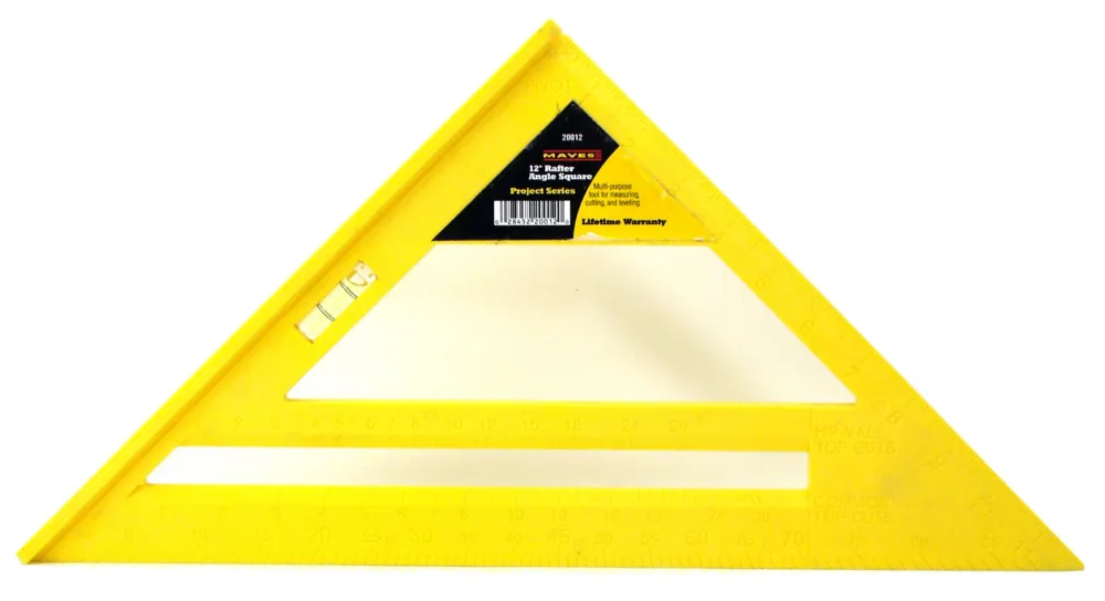 ÁNGULO CUADRADO AMARILLO 12"L Mayes