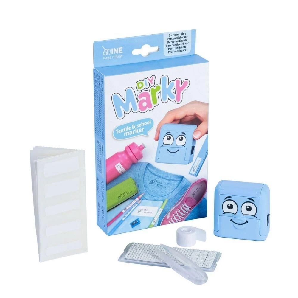 Sello marcador personalizable Azul MINE MAKE IT EASY