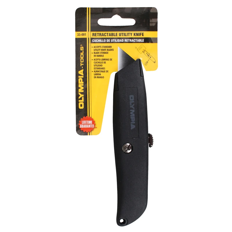CUCHILLO MULTIUSOS NEGRO 7.87"L Olympia Tools