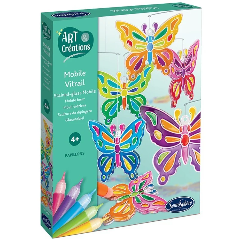 Crea tu móvil vidriera de mariposas SENTOSPHERE