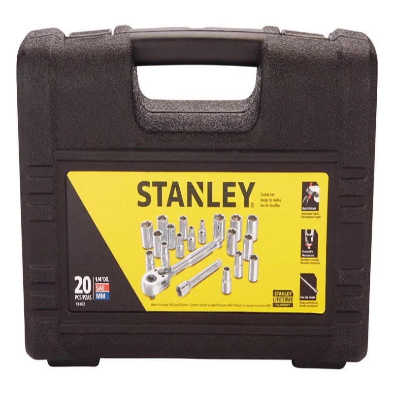 Juego de llaves de vaso de 1/4" de 20 piezas Stanley