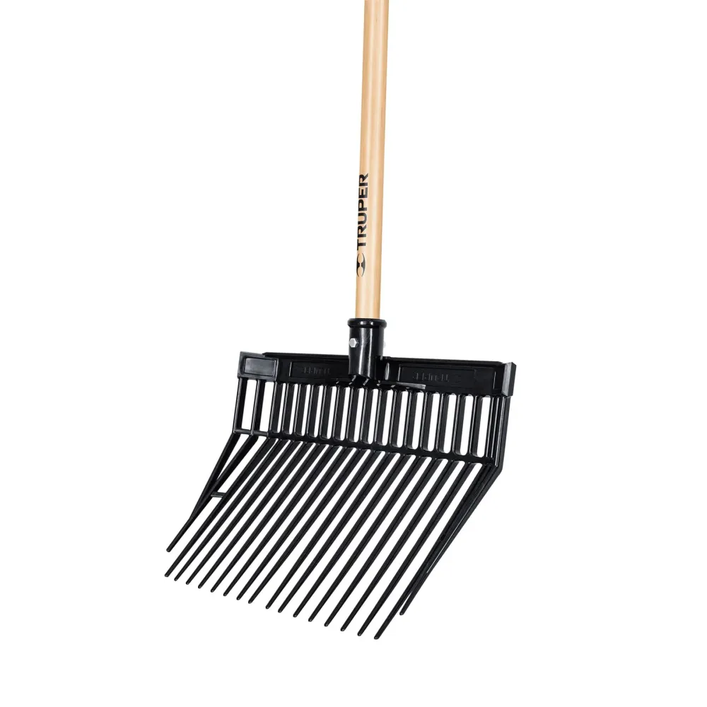 Bieldo para estiércol 16 dientes, mango largo 54" cab/plástica Truper