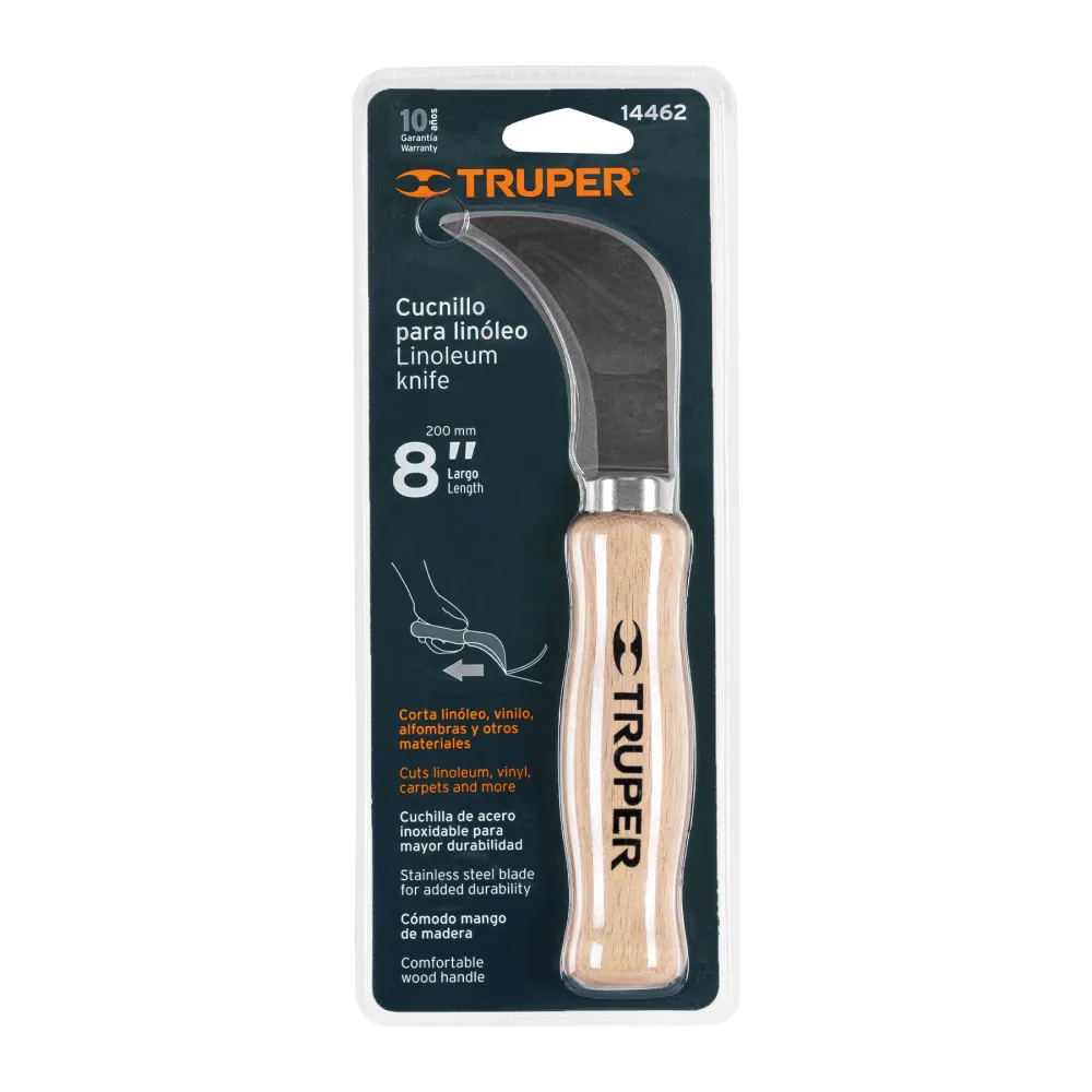Cuchillo 7-1/2" para linóleo, Truper