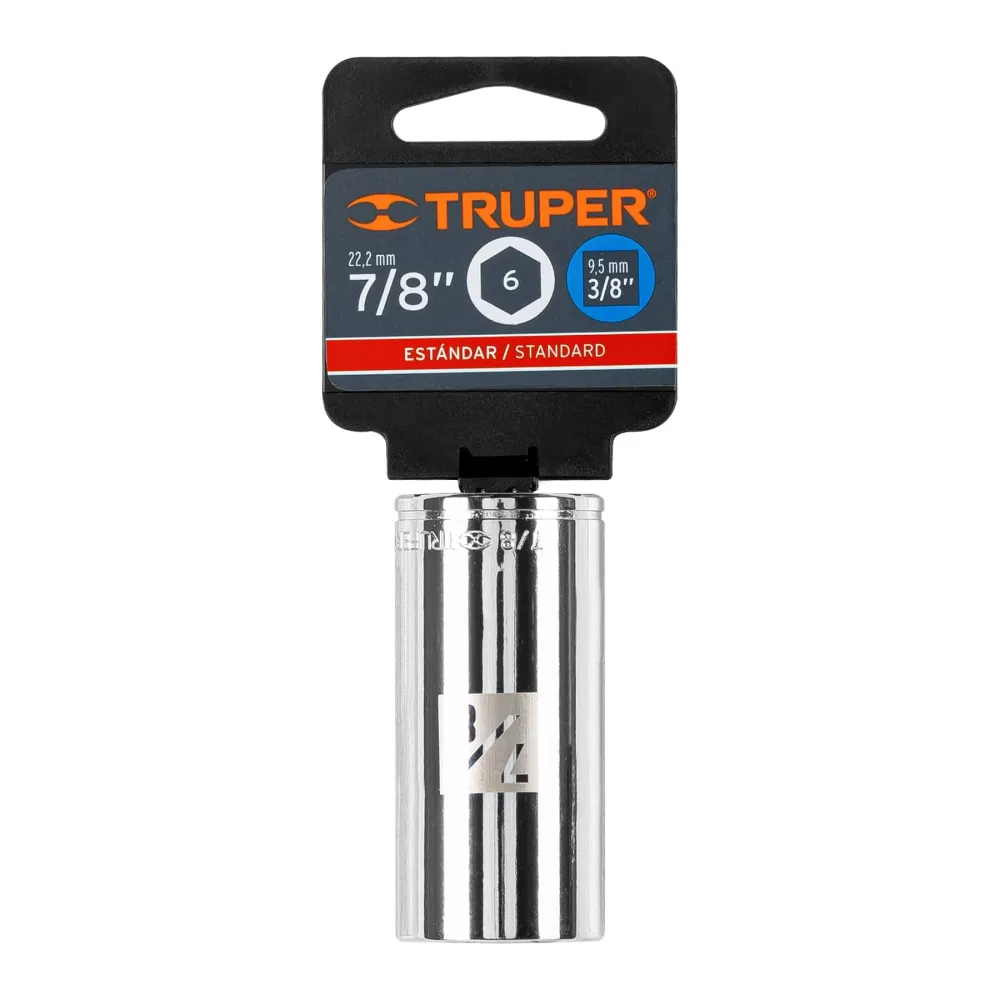 Dado largo de 7/8", 6 puntas, cuadro 3/8", Truper