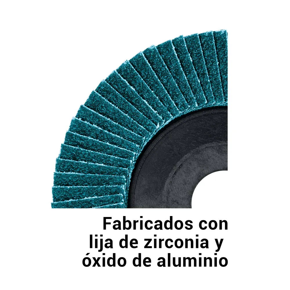 Disco laminado 4-1/2" grano 60 centro 7/8", plástico, Truper
