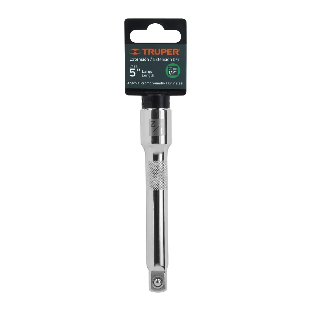 Extensión cuadro 1/2" para matraca, largo 5", Truper