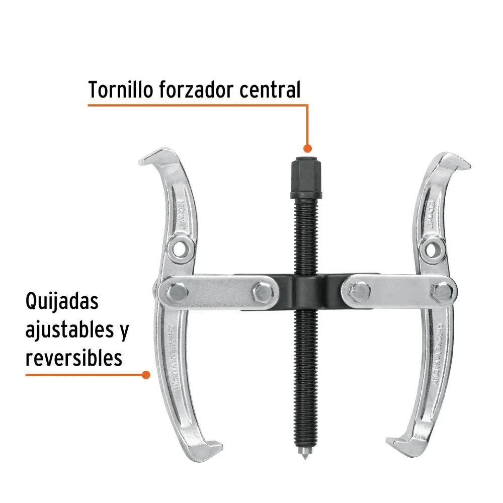 Extractor de poleas, 2 quijadas, 10", Truper
