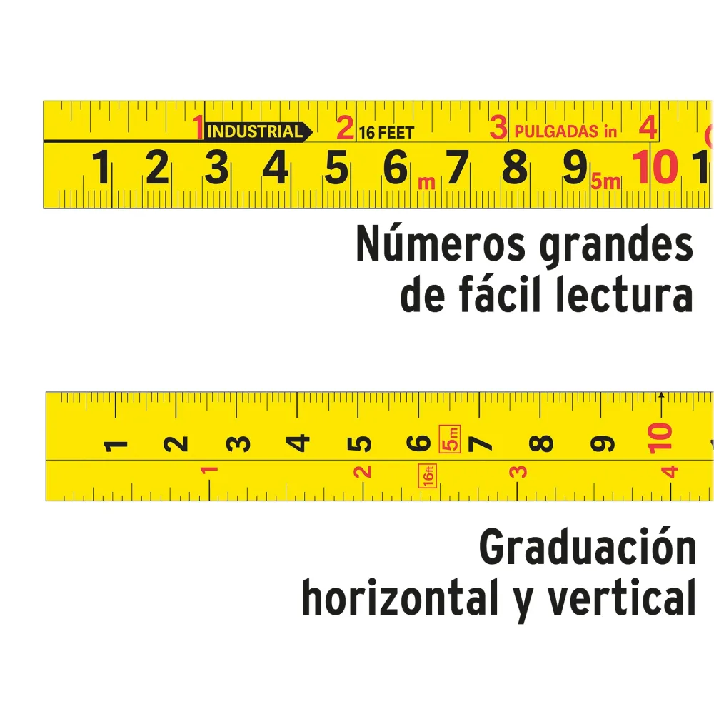 Flexómetro compacto contra impactos 3 m cinta 16 mm, Truper