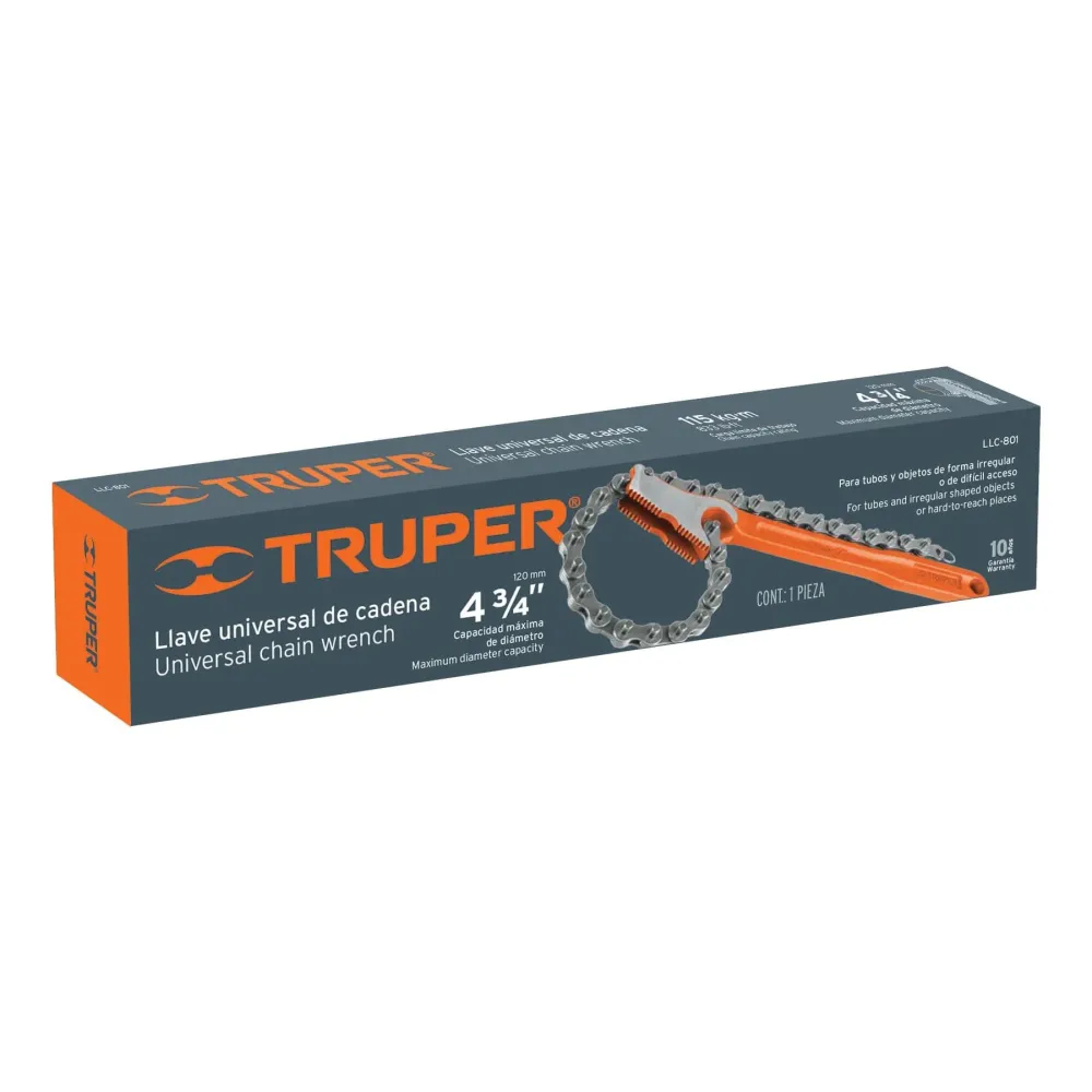 Llave universal con cadena con mango de 11", Truper