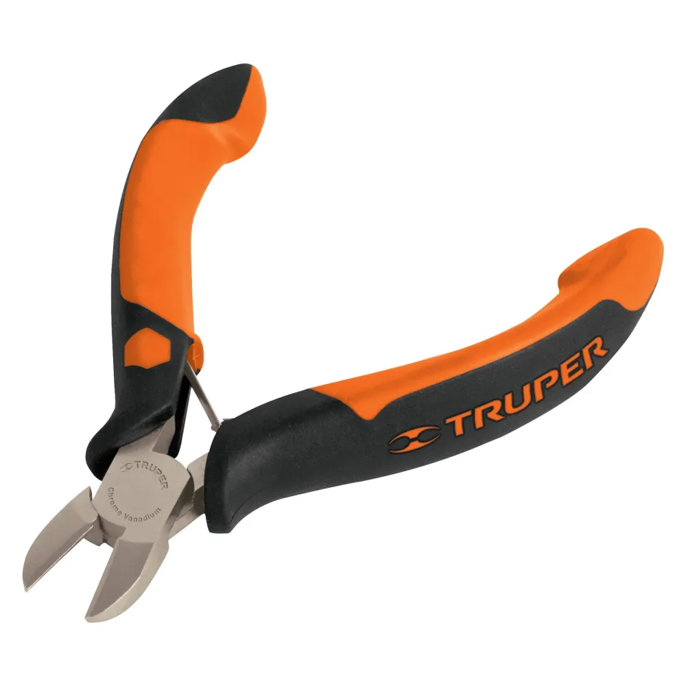 Mini pinza de corte diagonal 4" mango Comfort Grip, Truper