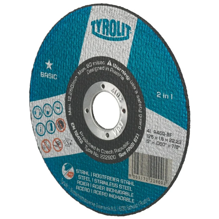 Disco de corte Tyrolit BASIC ( 8000757603 ) D178x1,6mm agujero recto 22,23 mm
