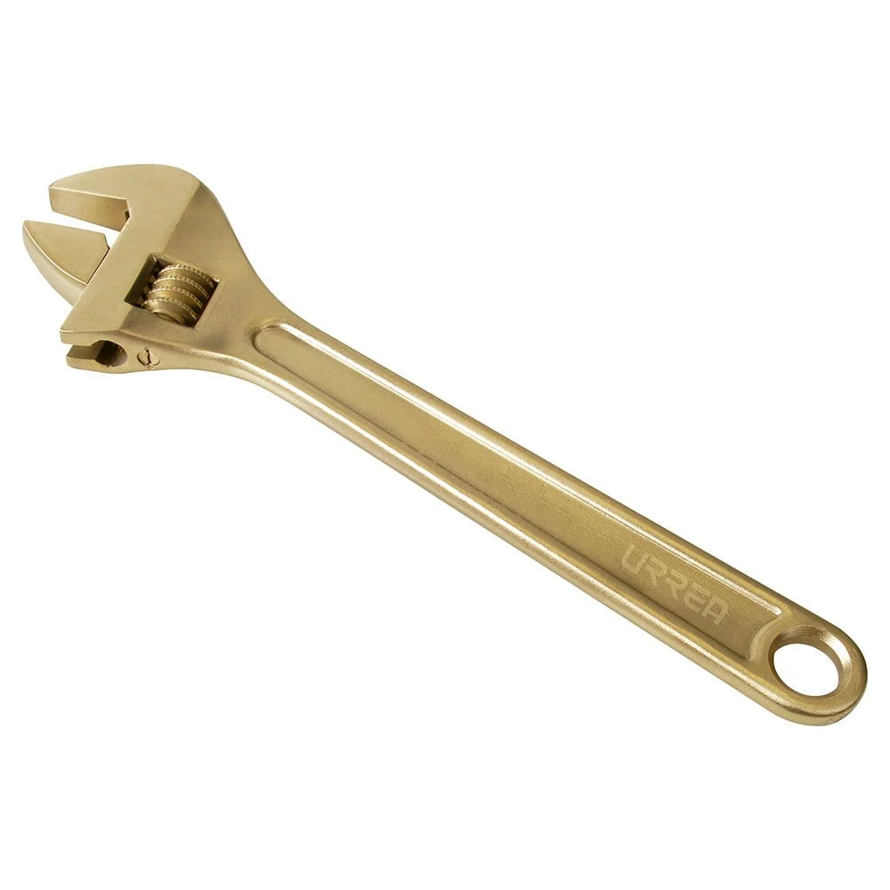 Llave ajustable de bronce-aluminio antichispa de 8" Urrea.