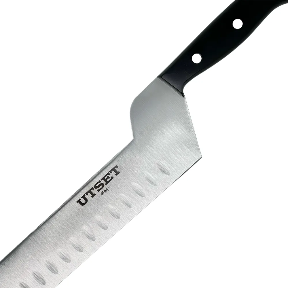 UTSET CUCHILLO QUESO ACODADO CON ALVEOLOS DE 25 CMS. DE HOJA UTSET 1894