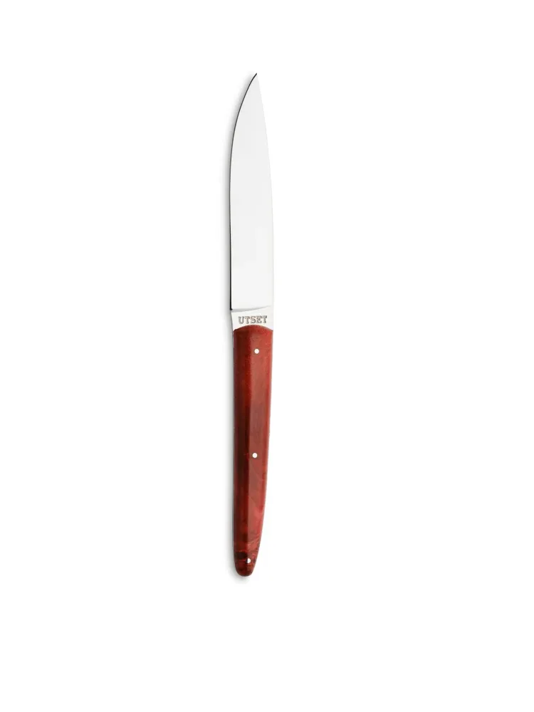 UTSET+COMAS CUCHILLO MESA MADERA ESTABILIZADA ROJA UTSET 1894