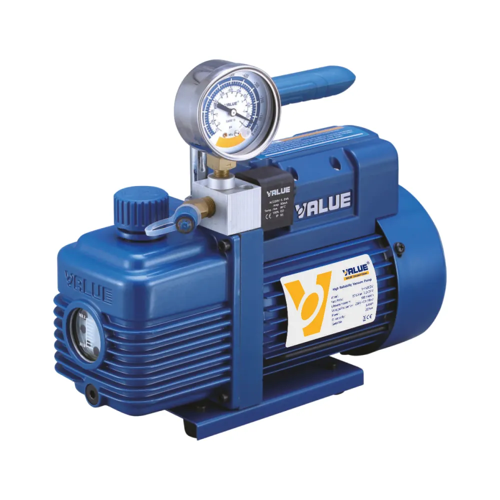 Bomba De Vacío Value 2cfm Con Vacuómetro y Solenoide 110v V-I220sv