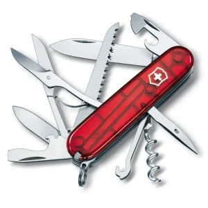 (13713T) MULTIHERRAMIENTA HUNTSMAN ROJA TRANS. 15 USOS VICTORINOX