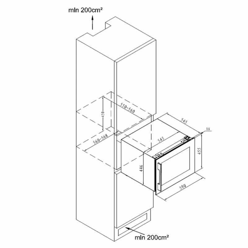 Vinoteca integrable Cata VI 54024 X Inox