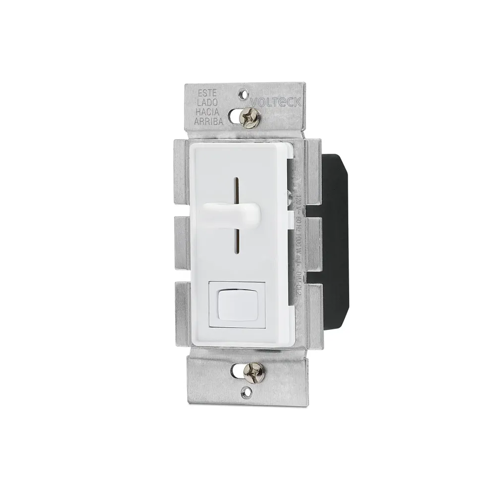 Dimmer deslizable con interruptor blanco linea clasica