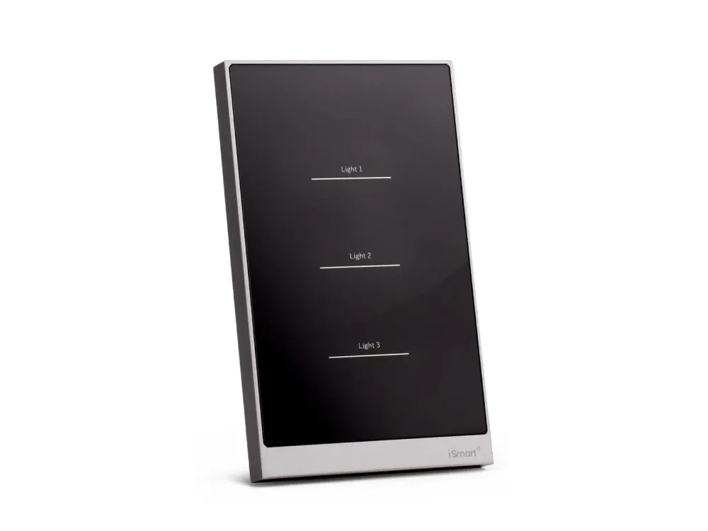Switch Panel Negro 3 Toques iSmart