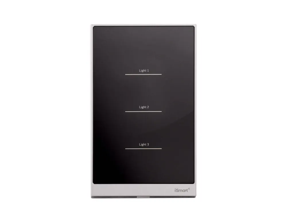 Switch Panel Negro 3 Toques iSmart