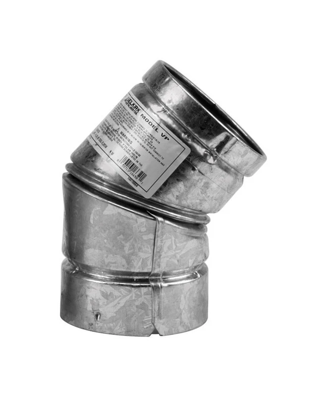 Codo para estufa de pellets, 45 grados Selkirk