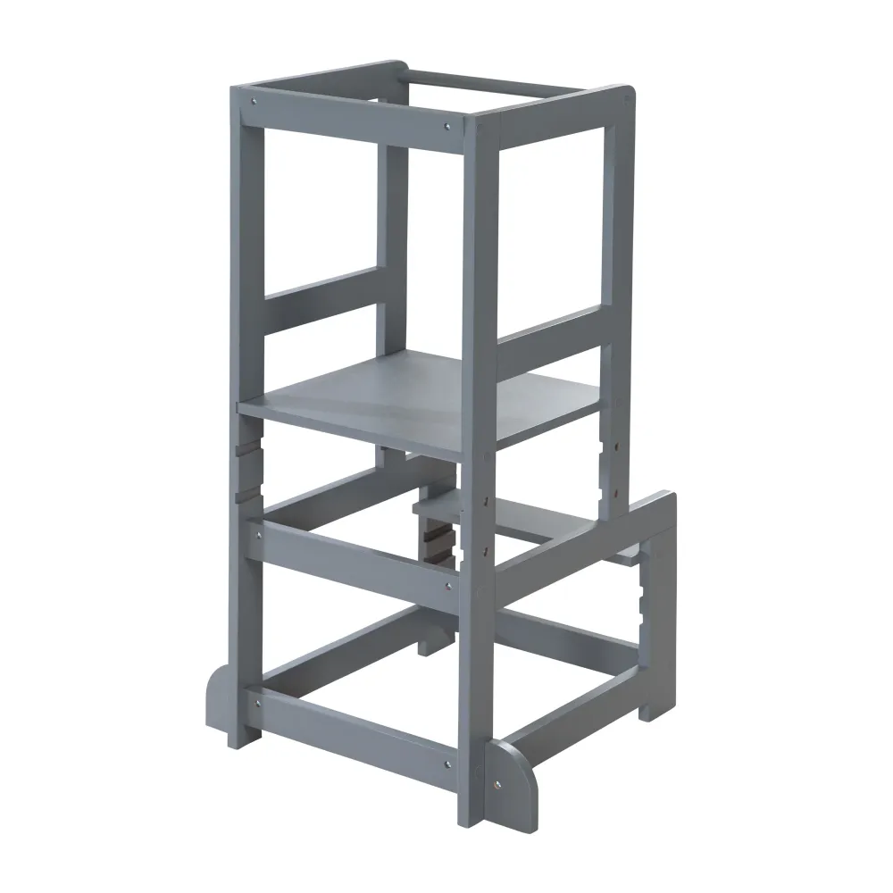 Learning Tower Anthracite, Safe Step Stool Children, Idóneo as Kitchen Helper, Supports Up to 80 kg