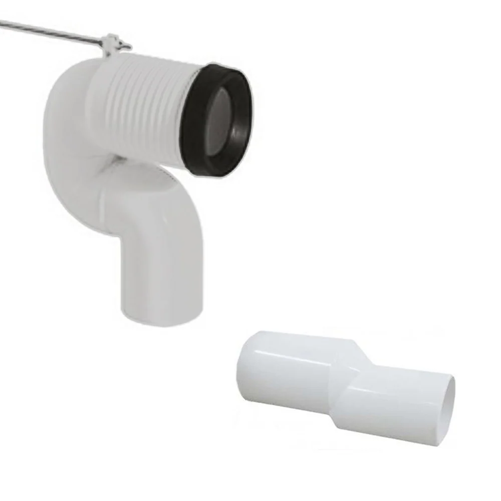 Kit de Derrames Kit per sanitari scarico traslato per distanza da 16 22 cm con curva e raccordo eccentrico