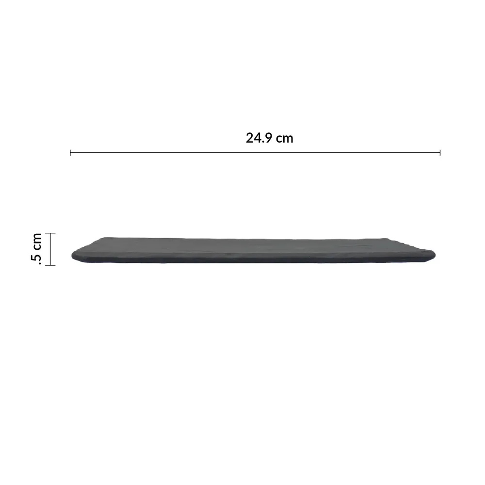 Pizarra Rectangular 24.9 x 11.7 x 0.5 cm Gris Mate Basalt