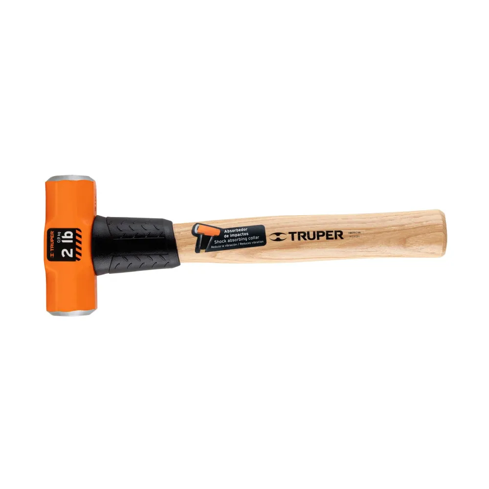 Marro octagonal 2 lbs. Mango madera 12" para Áreas Grandes