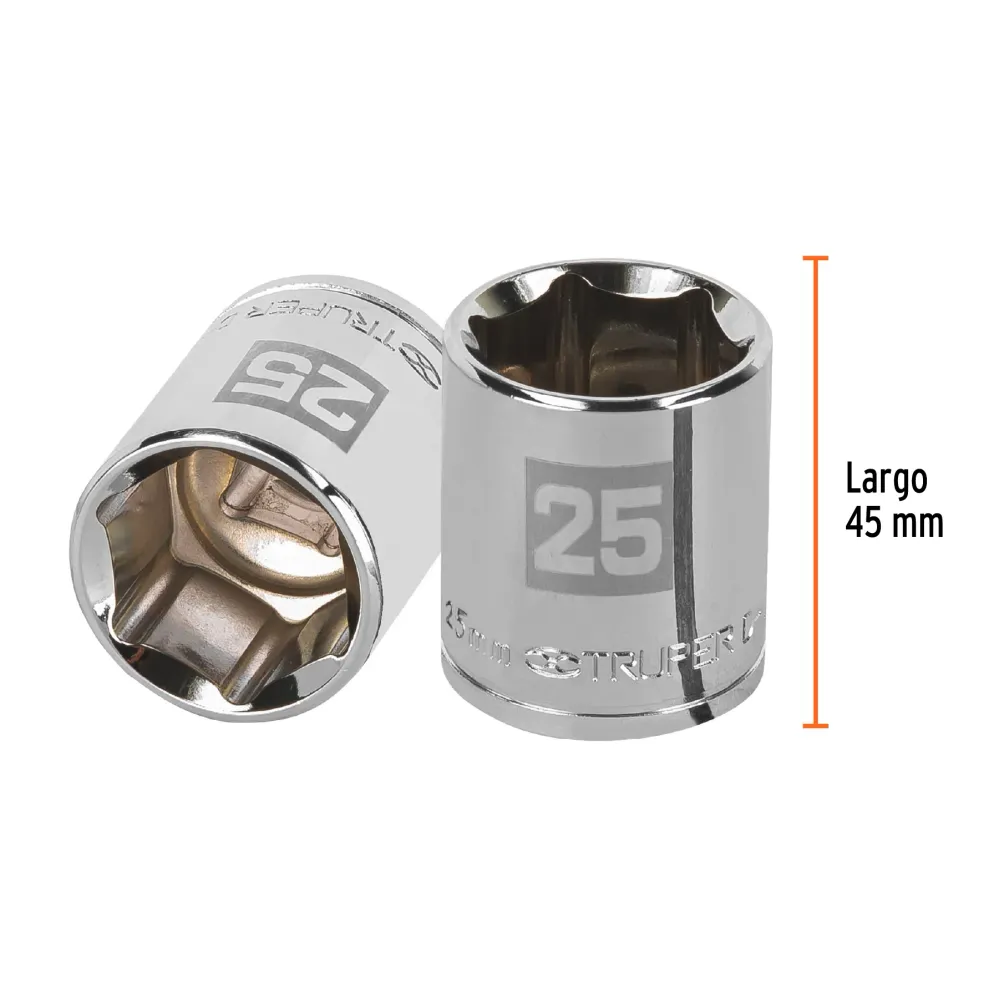 DADO CUADRO 1/2' HEXAGONAL 25MM