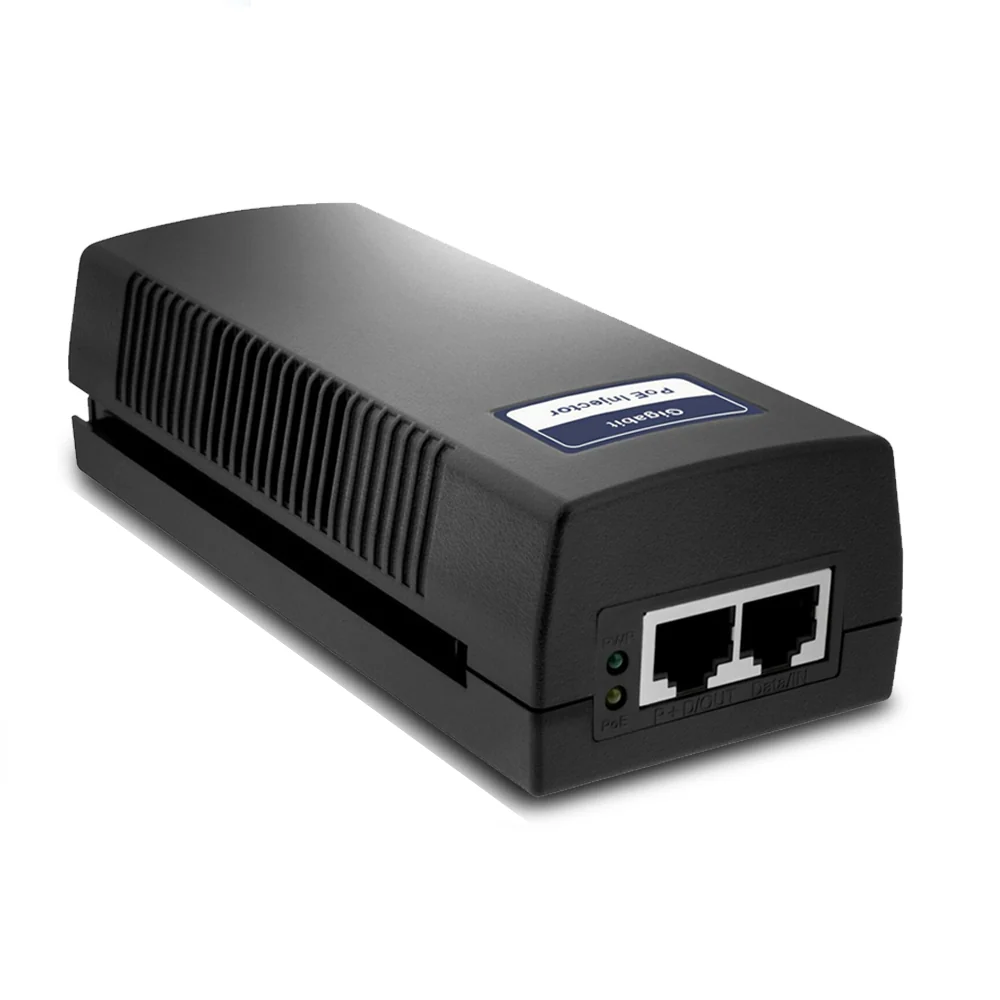 Conector Circular M12 Inyector Gigabit POE+ de un solo puerto / BV / 10/100/1000 Mbps / 30 W de energí.