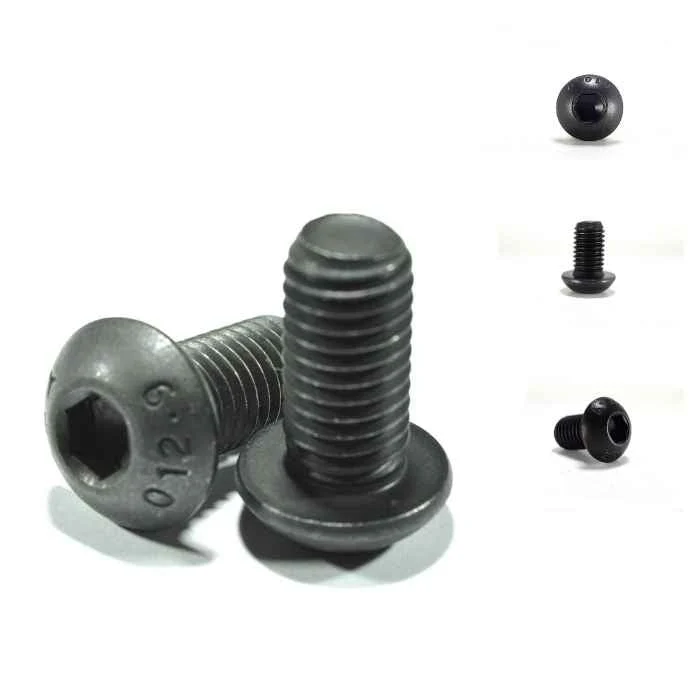 Tornillo Socket Boton Negro Metrico - M4 x 8 con Certificación UIAA