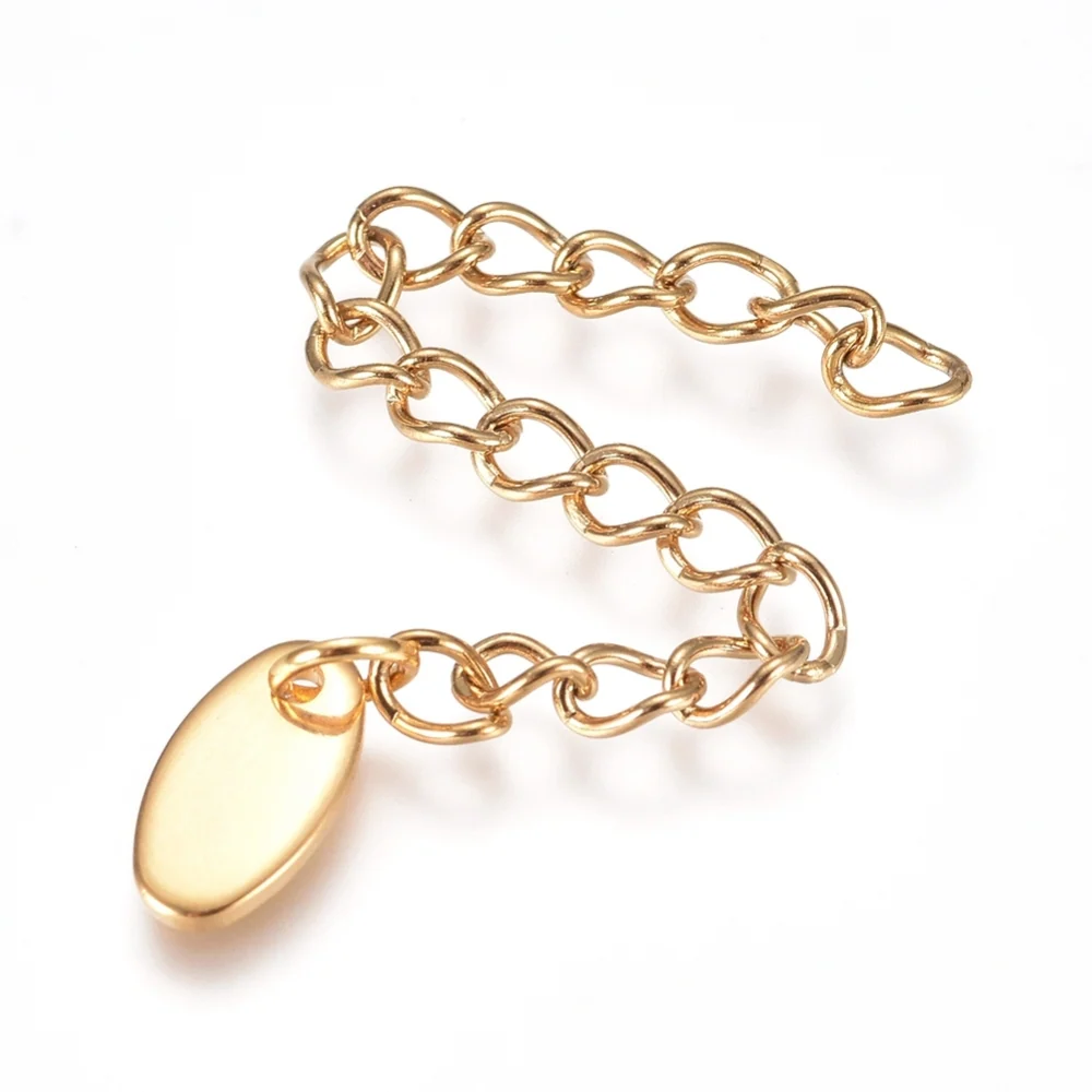 Extensor con Óvalo, Stainless Acero, Extensor de Cadena en Paquete de 50 Unidades