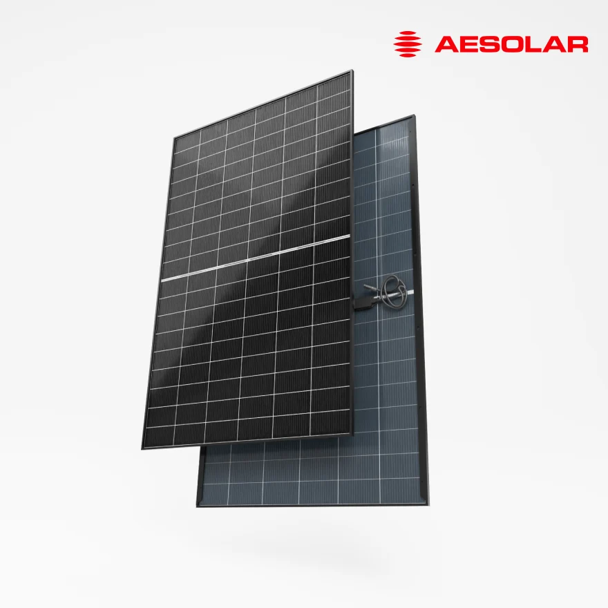 Panel Solar AE Solar Meteor Azabache Frame Bifacial 450 Wp