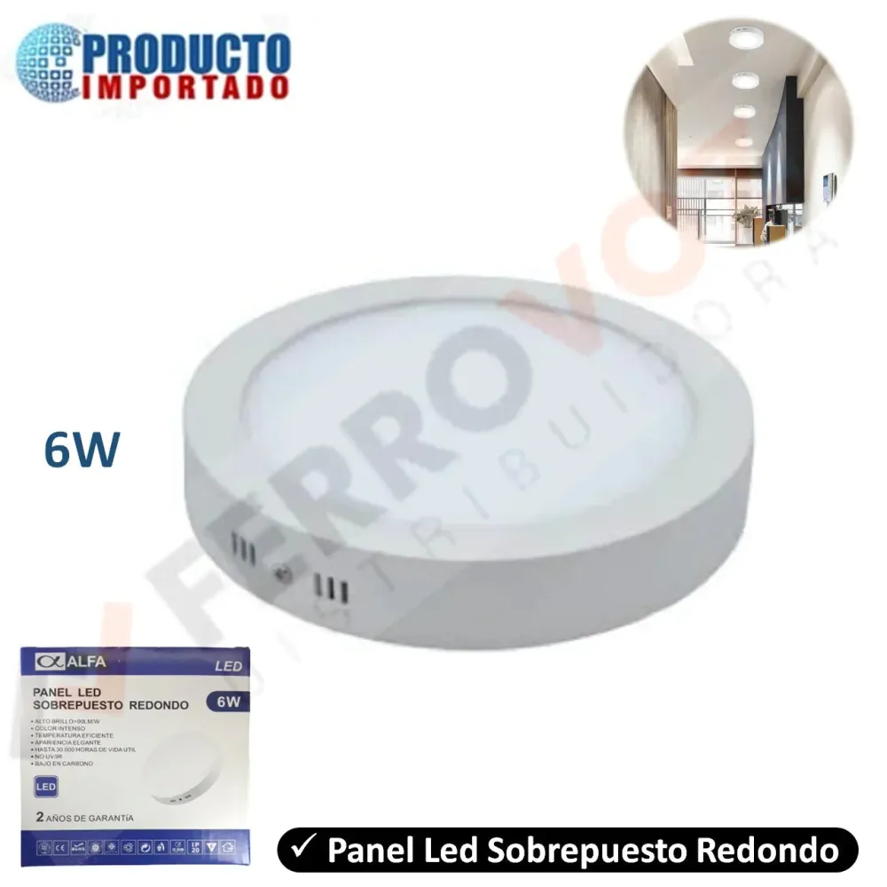 PANEL LED VISIBLE REDONDO 6 W