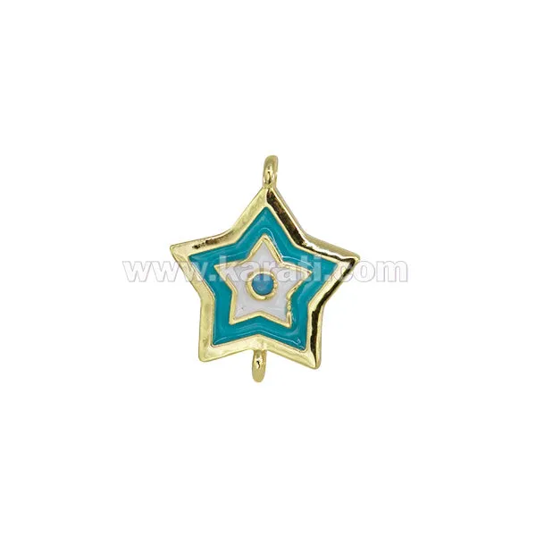Separador Chapa Resina Estrella 16x12.8mm Verde