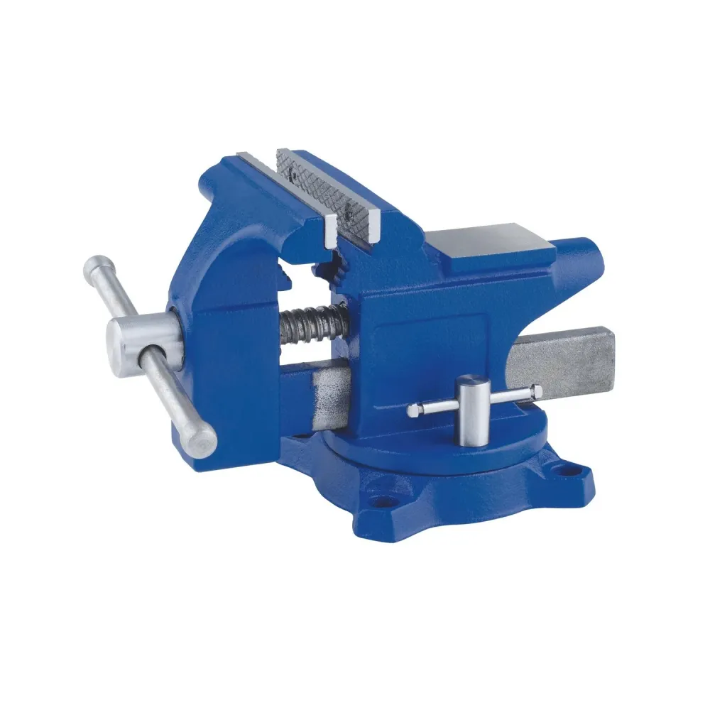 Tornillo de banco de taller de acero azul Irwin con base giratoria de 4,5 pulgadas