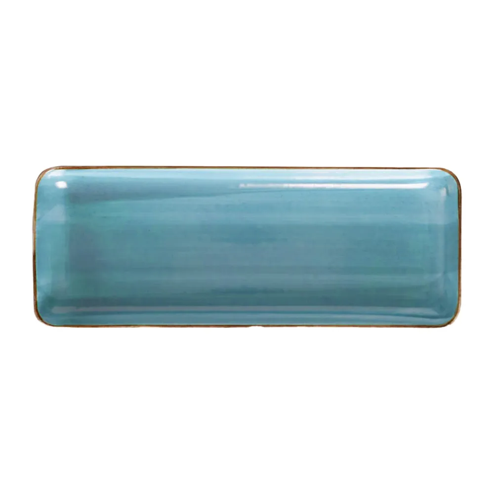 Charola Rectangular 36.4x13.9 cm Azul De autor