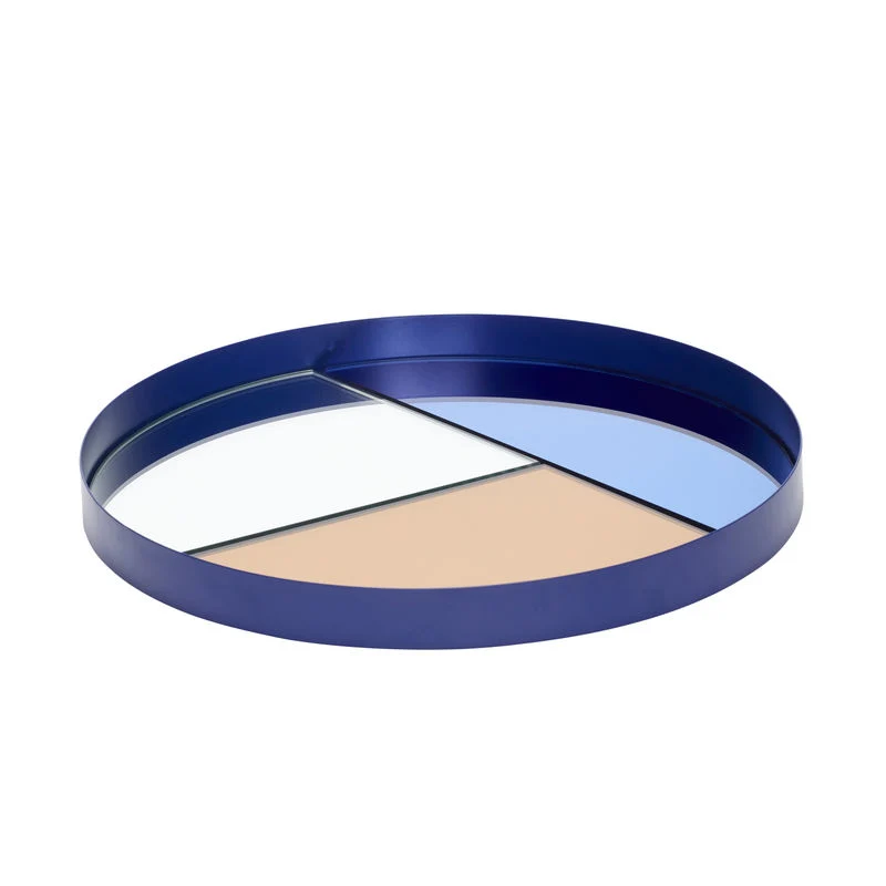 Hübsch Bandeja Glance Azul/Rosa con Cabezas Planas