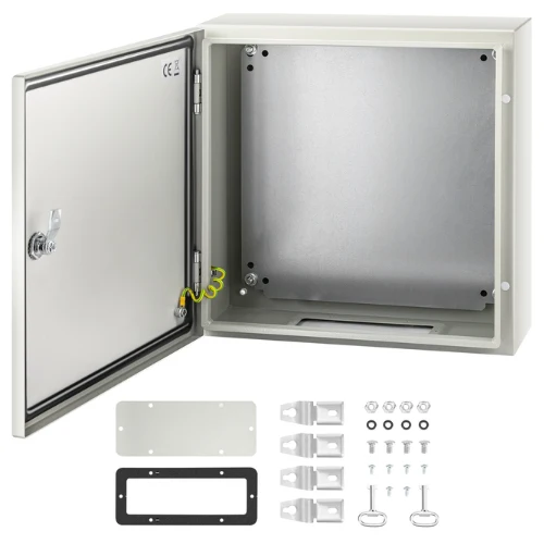 NEMA 4X Steel Enclosure 16 x 16 x 6'' Electrical Junction Box IP66