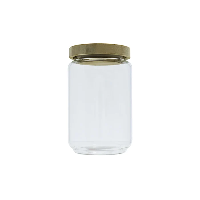 Frasco 23 3/4 Oz (681ml) Vidrio Con Tapa De Madera Spezia
