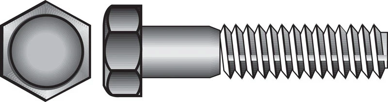 Perno hexagonal de acero galvanizado en caliente Hillman de 3/8 pulg. de diámetro y 2-1/2 pulg. de largo, paquete de 50