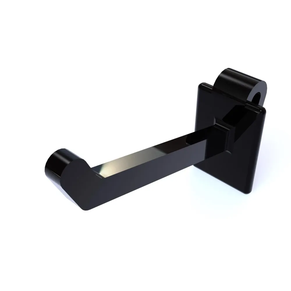 Gancho de plástico negro de 3 pulgadas para panel de ala de motor con soporte para etiqueta de contenedor, paquete de 10 W...