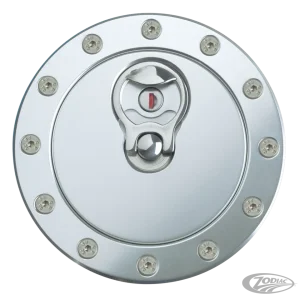 Aero 500 gas cap w/lock & 12 hole flange Harley-Davidson