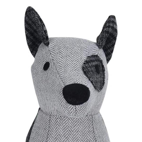 Tope para puertas forma de perro gris nítido 29 cm